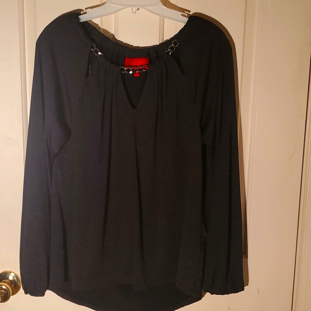 JLo black off the shoulder (stretchy) blouse